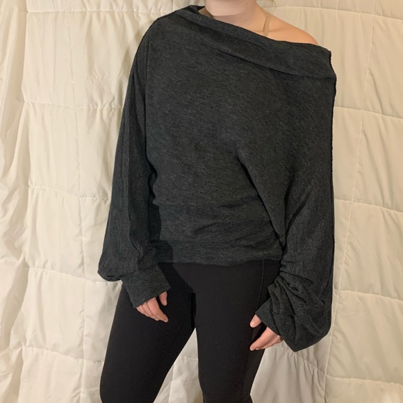 We The Free Sweaters - We The Free charcoal slouch sweater